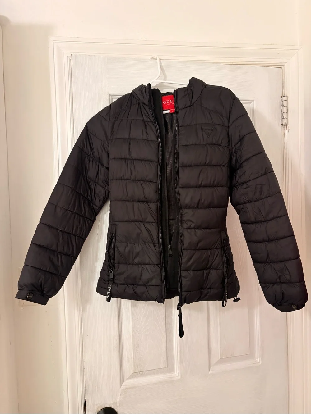 Guess Black Quilted Puffer Jacket